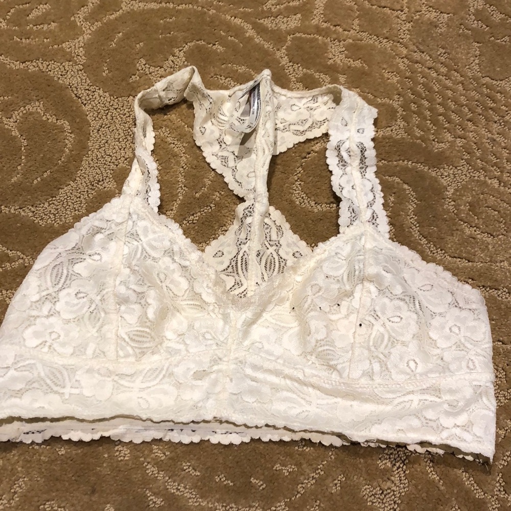 Free People Intimately cream lace bralette